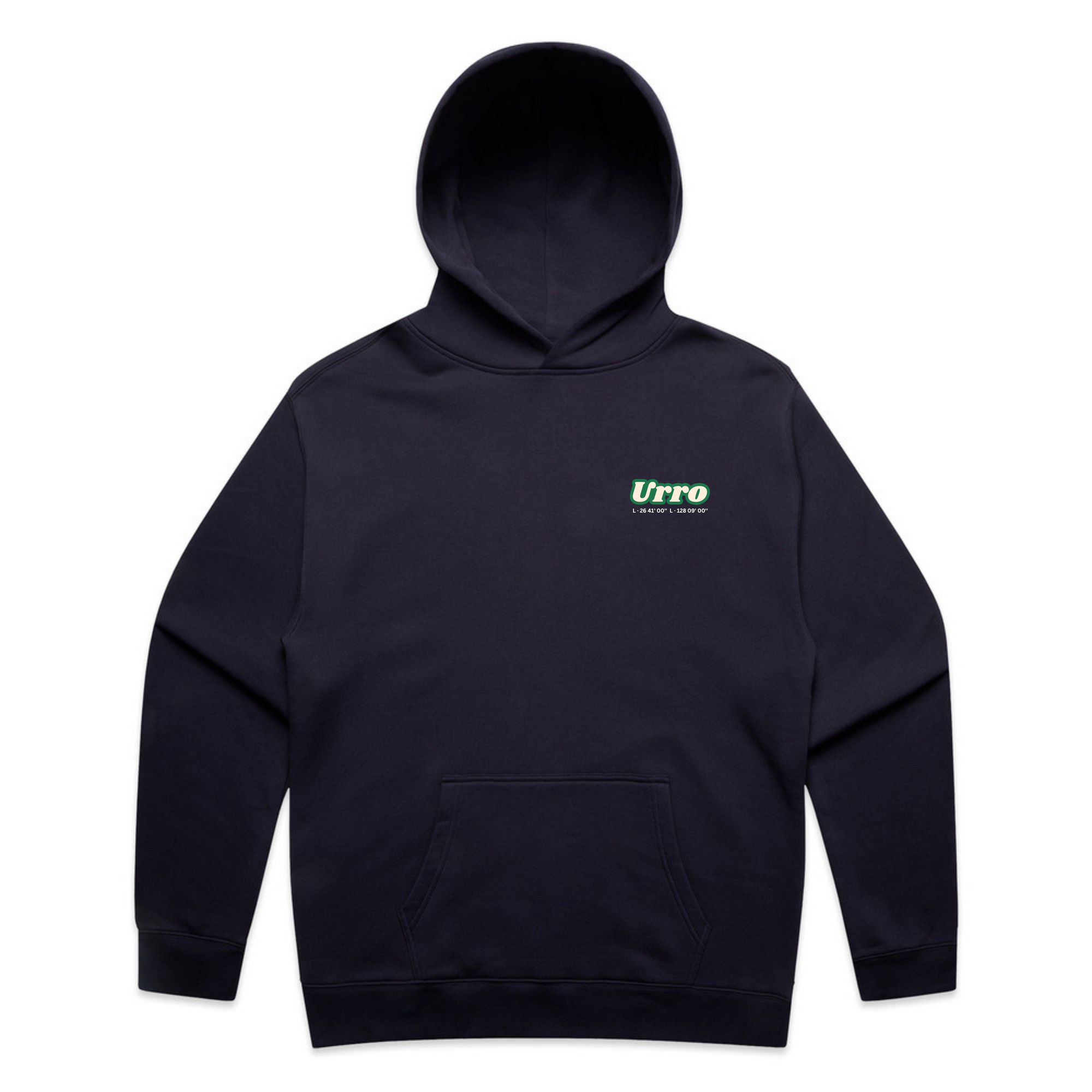Urro Relaxed Fit Hoodie - Eco-Friendly Cotton Blend with Printed Logo | Comfortable & Stylish Pullover