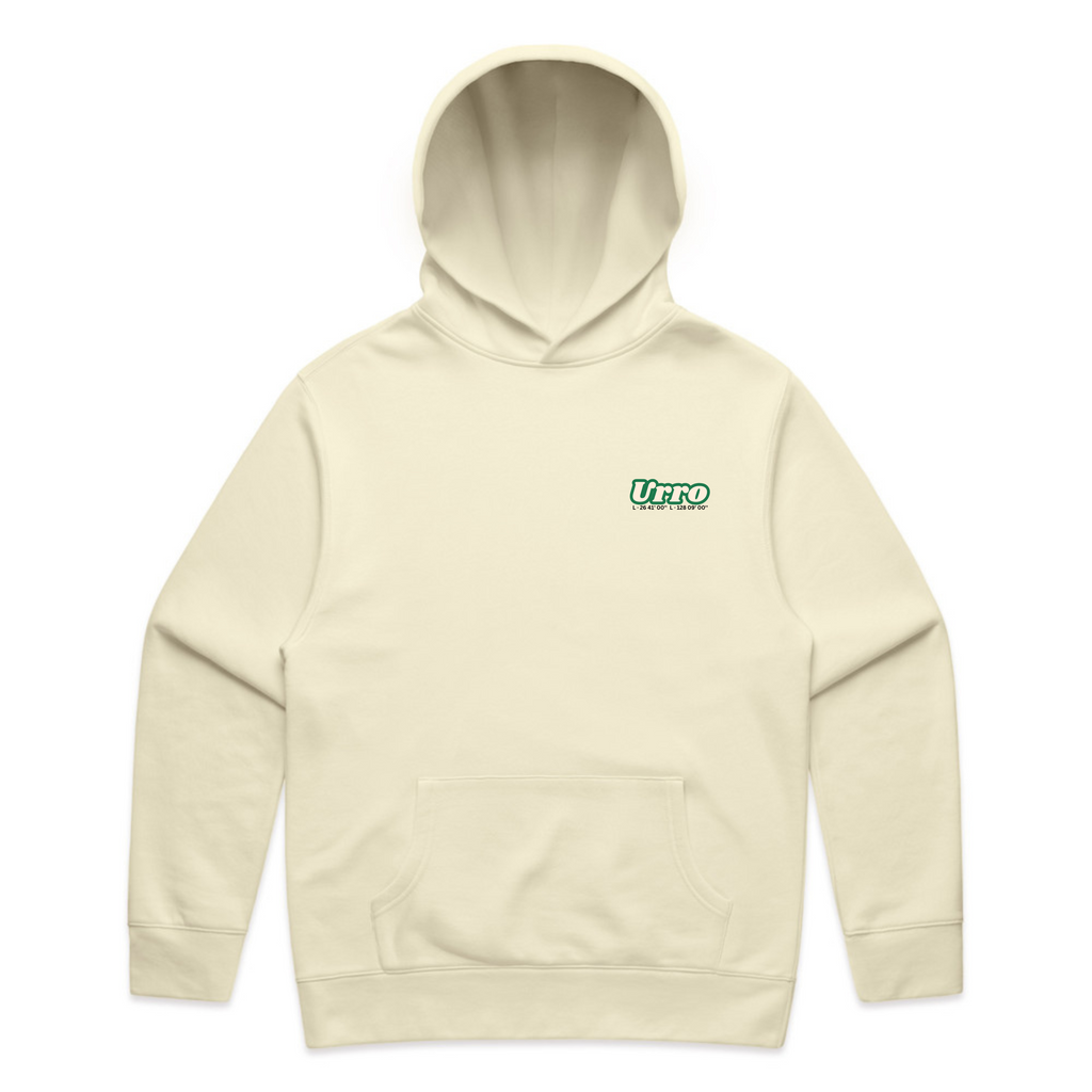 Urro Relaxed Fit Hoodie - Eco-Friendly Cotton Blend with Printed Logo | Comfortable & Stylish Pullover
