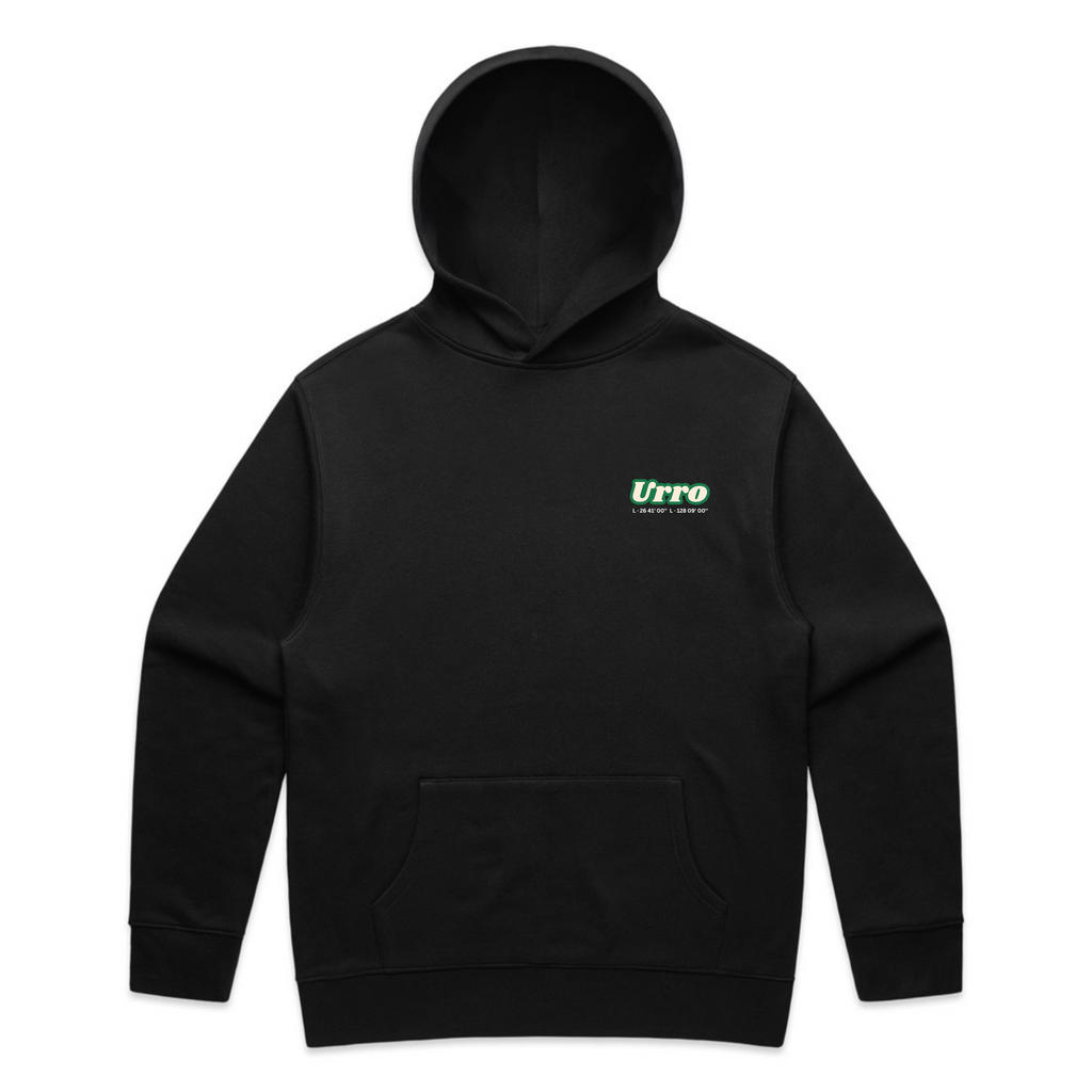Urro Relaxed Fit Hoodie - Eco-Friendly Cotton Blend with Printed Logo | Comfortable & Stylish Pullover