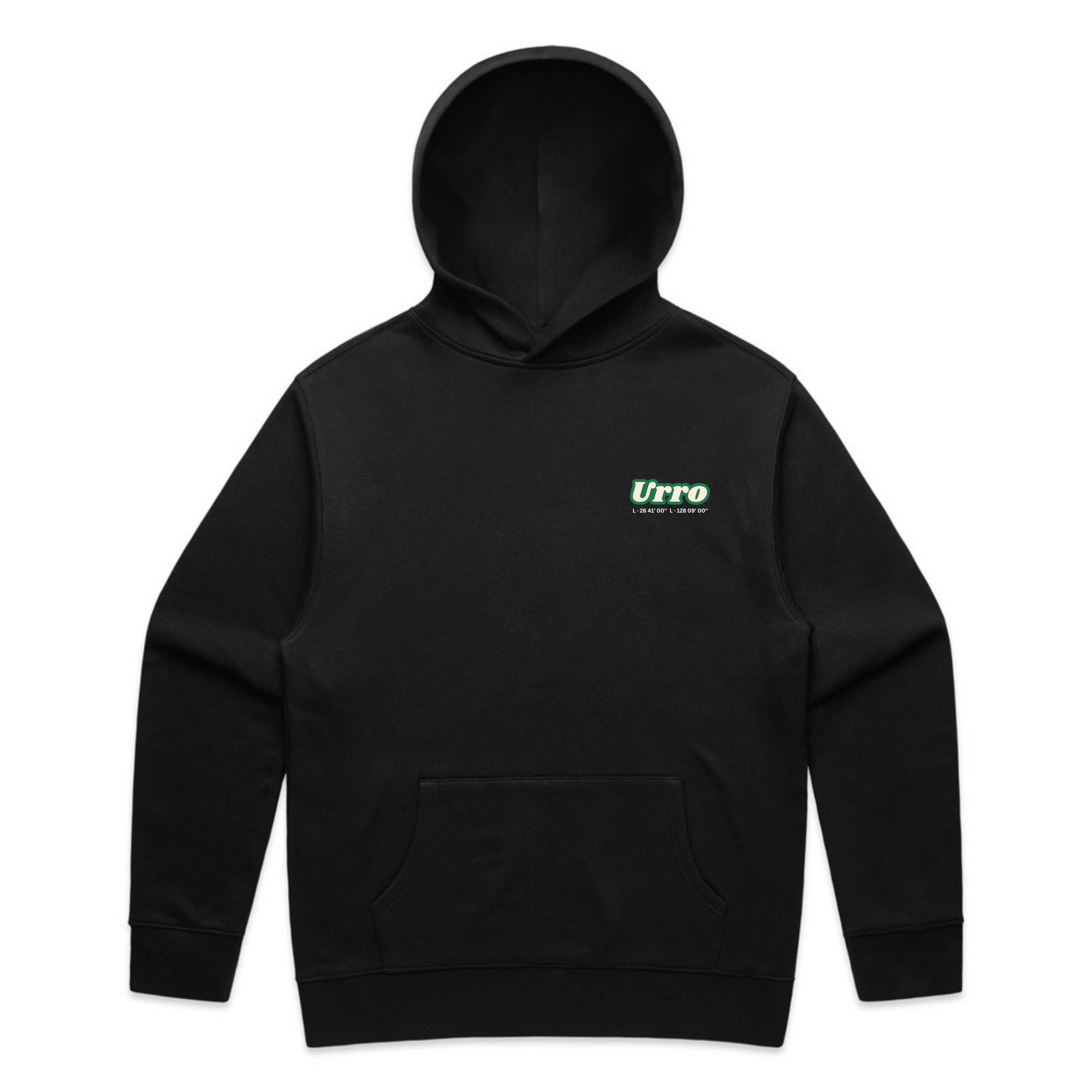 Urro Relaxed Fit Hoodie - Eco-Friendly Cotton Blend with Printed Logo | Comfortable & Stylish Pullover