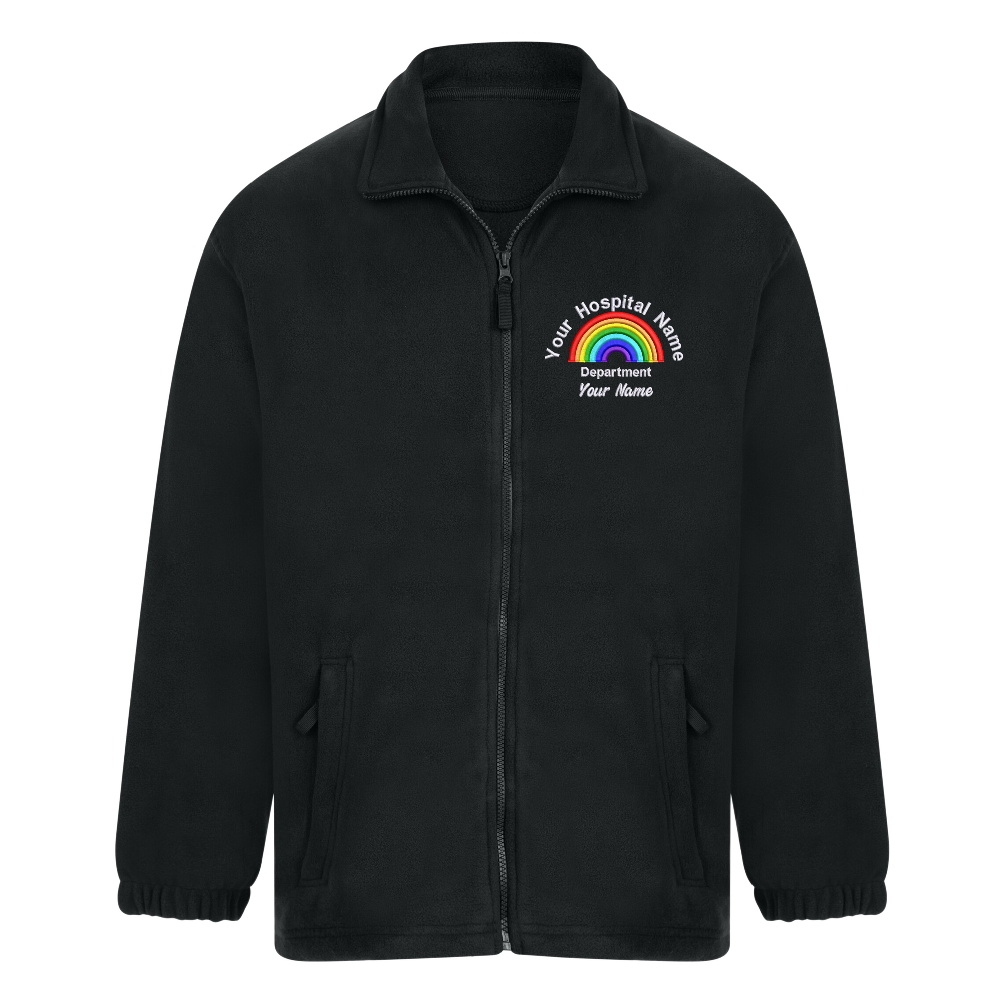 Rainbow Fleece Personalised – Staff Uniform | Hospital Name | Department Name | Medical Embroidered Healthcare Fleece
