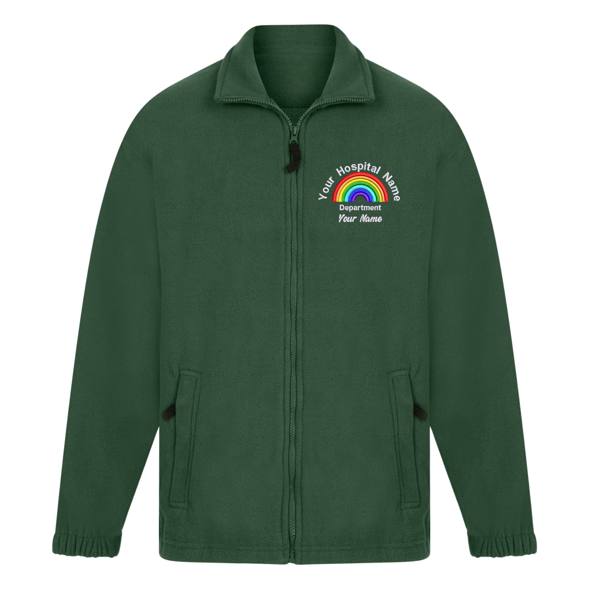Rainbow Fleece Personalised – Staff Uniform | Hospital Name | Department Name | Medical Embroidered Healthcare Fleece