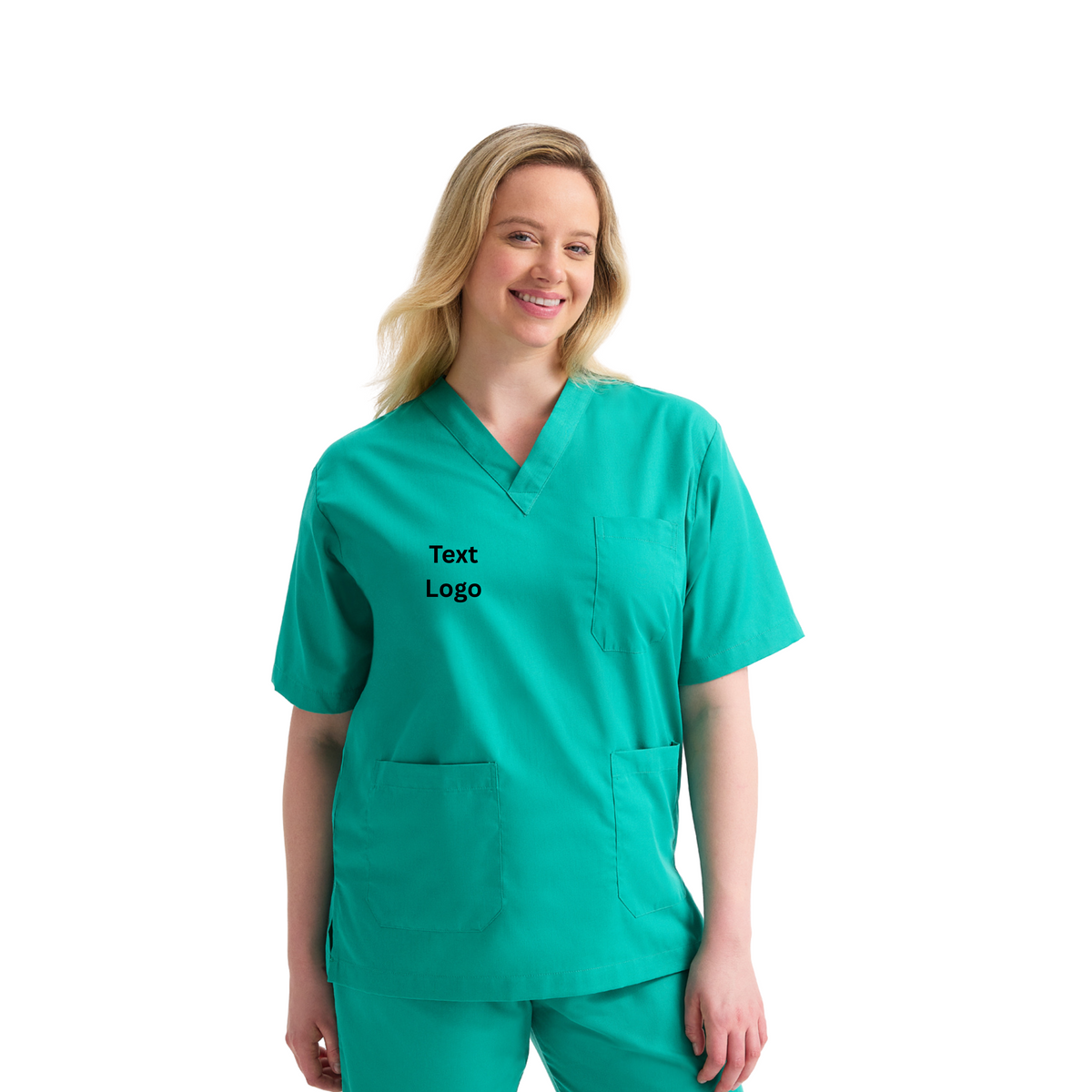 Custom Embroidered Healthcare Tunic – V-Neck, Multiple Colours & Sizes XS–4XL – Personalised with Your Name or Text