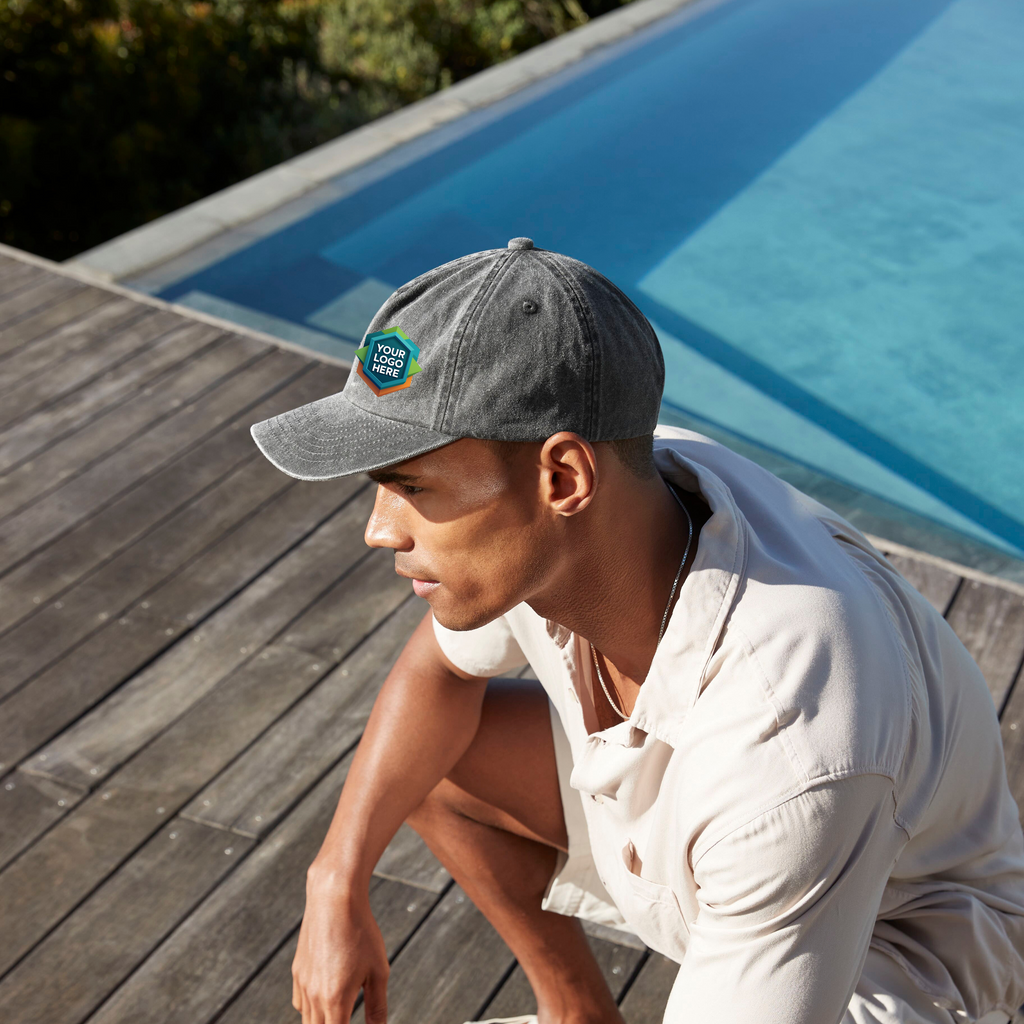 Custom Embroidered Cap – Vintage Baseball Hat – Personalised with Your Text or Logo – Adjustable Unisex Cap