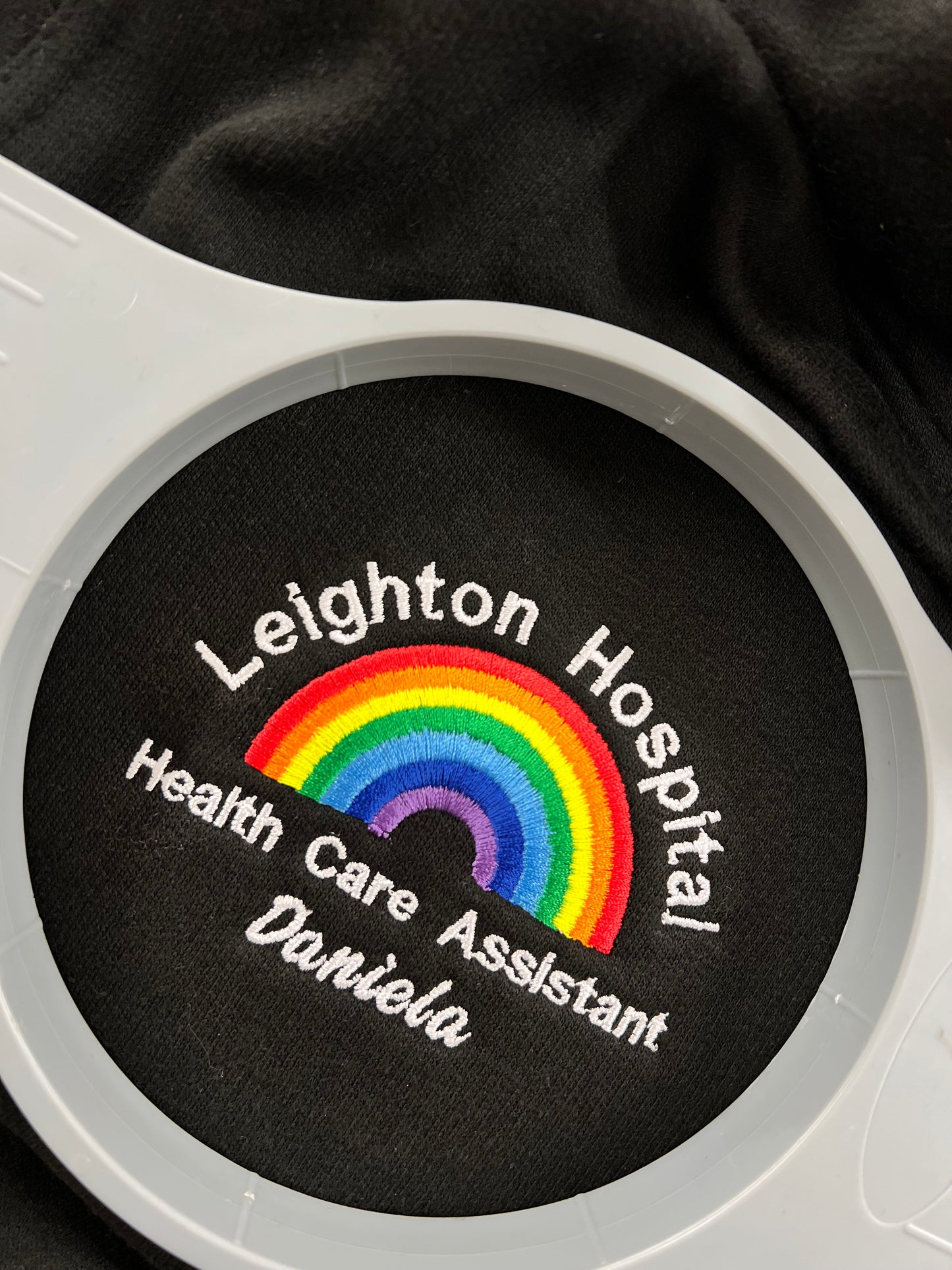 Rainbow fleece Custom Embroidered | uniform | Custom Name | Fleece jacket | Department name |